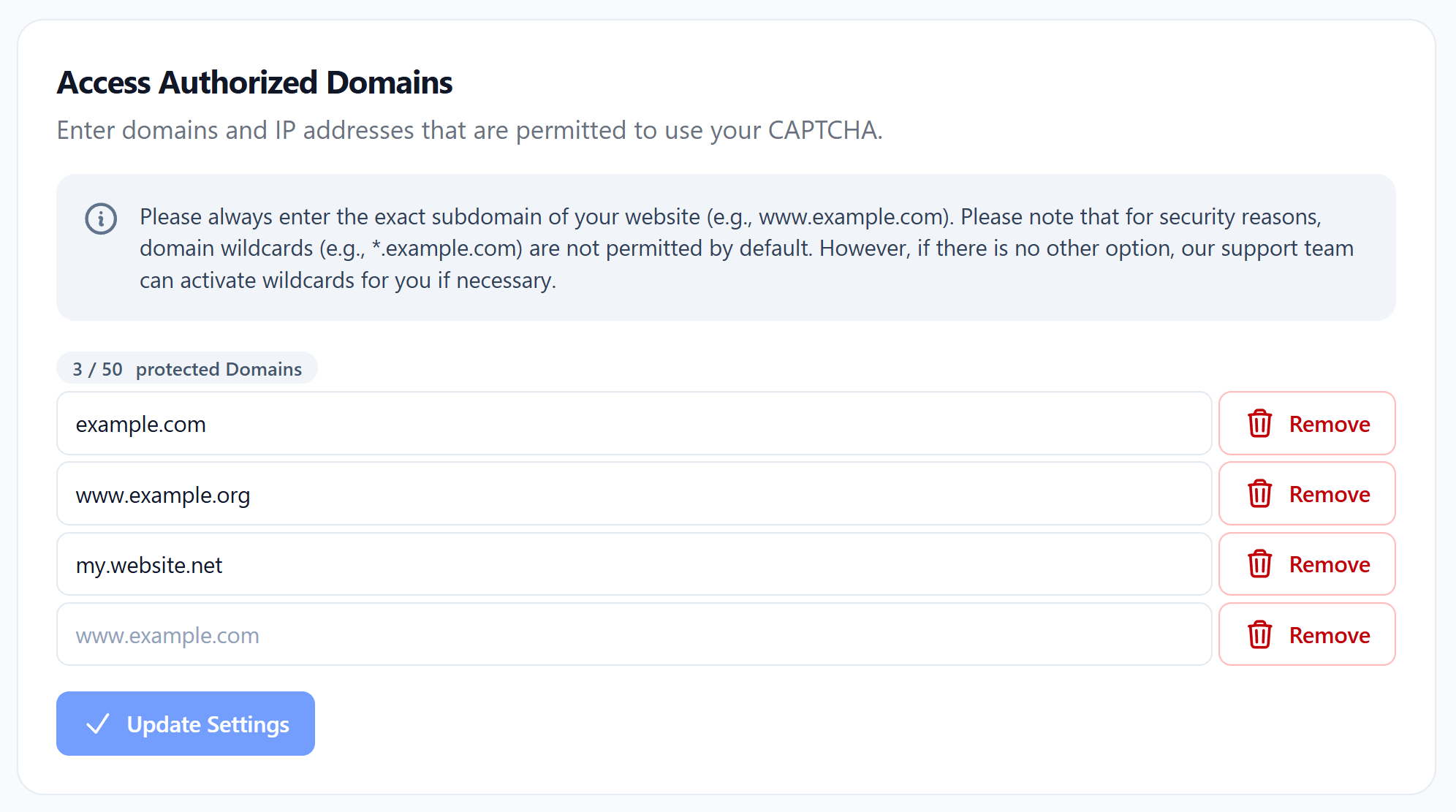Authorized domains configuration